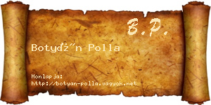 Botyán Polla névjegykártya